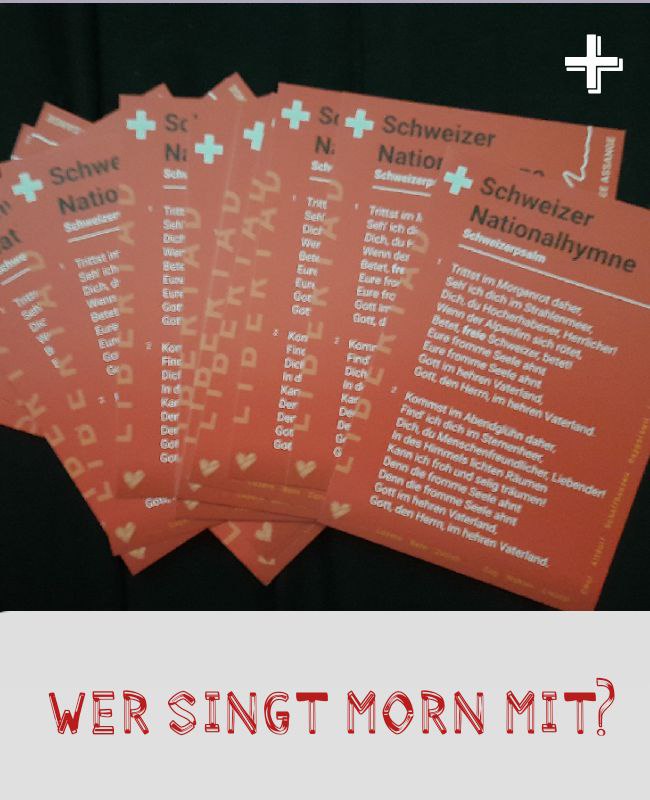 Nationalhymne-Flyer von 2021